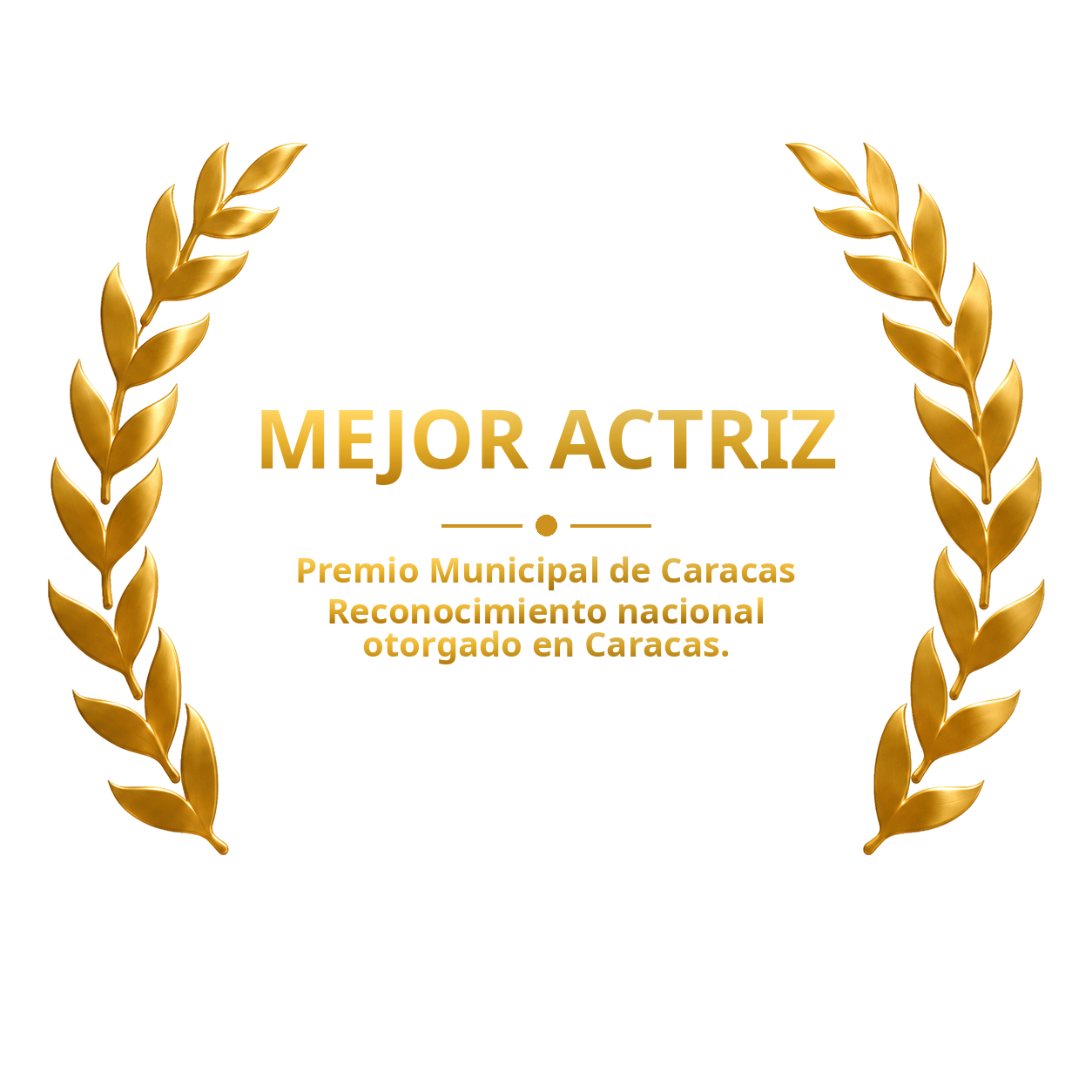 Laurel de mejor actriz, Premio Municipal de Caracas